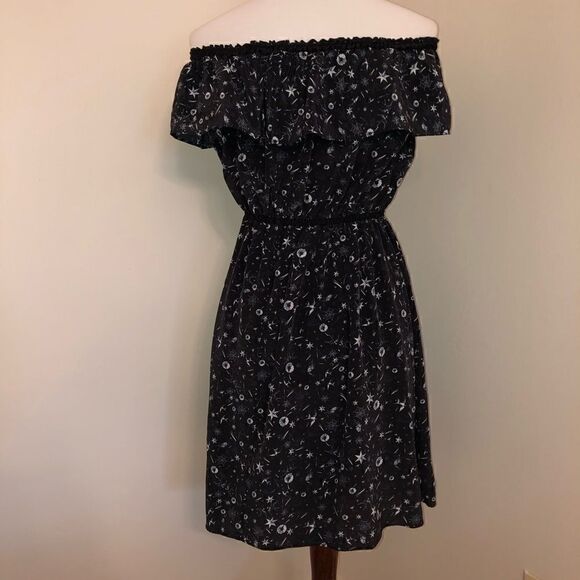 The Kooples Black Tattoo Print Silk Dress Halloween Witch Small - Picture 4 of 7